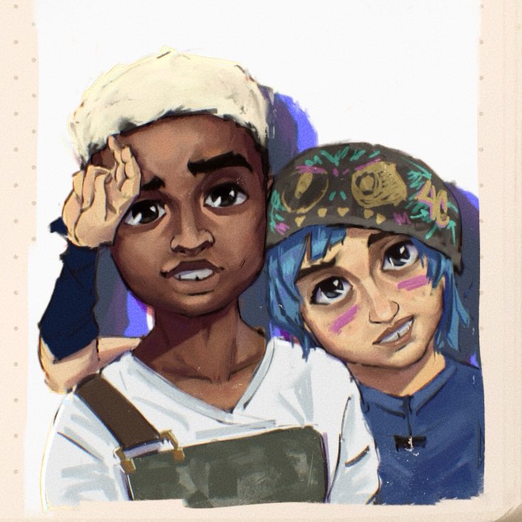 4irConditioner's tweet image. Arcane fanart of Ekko and Powder now because I’m always late