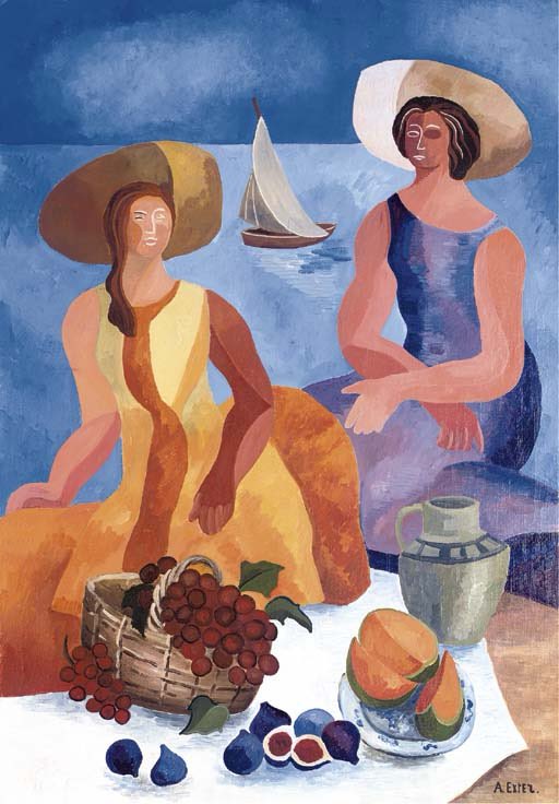 AniSWISSarts's tweet image. Aleksandra (Oleksandra) #Exter (Ukrainian-French, #botd 1882 - 1949) - Picnic on the Beach, 1928