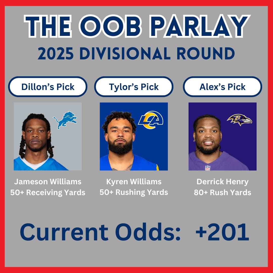 dillon_james's tweet photo. Time to make some money in the playoffs.. Here's the OOB Parlay! https://t.co/XgCSTARL12