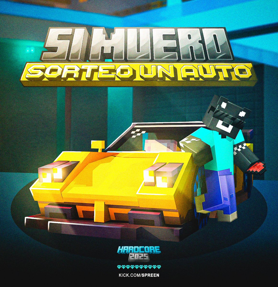 SI ME MUERO EN MI MUNDO DE MINECRAFT HARDCORE

VOY A SORTEAR UN AUTO CON TODOS LOS QUE DEN RT A ESTE TWEET

EL SORTEO LO VOY A HACER EL MISMO DIA QUE ME MUERA EN EL HARDCORE

HOY ARRANCO