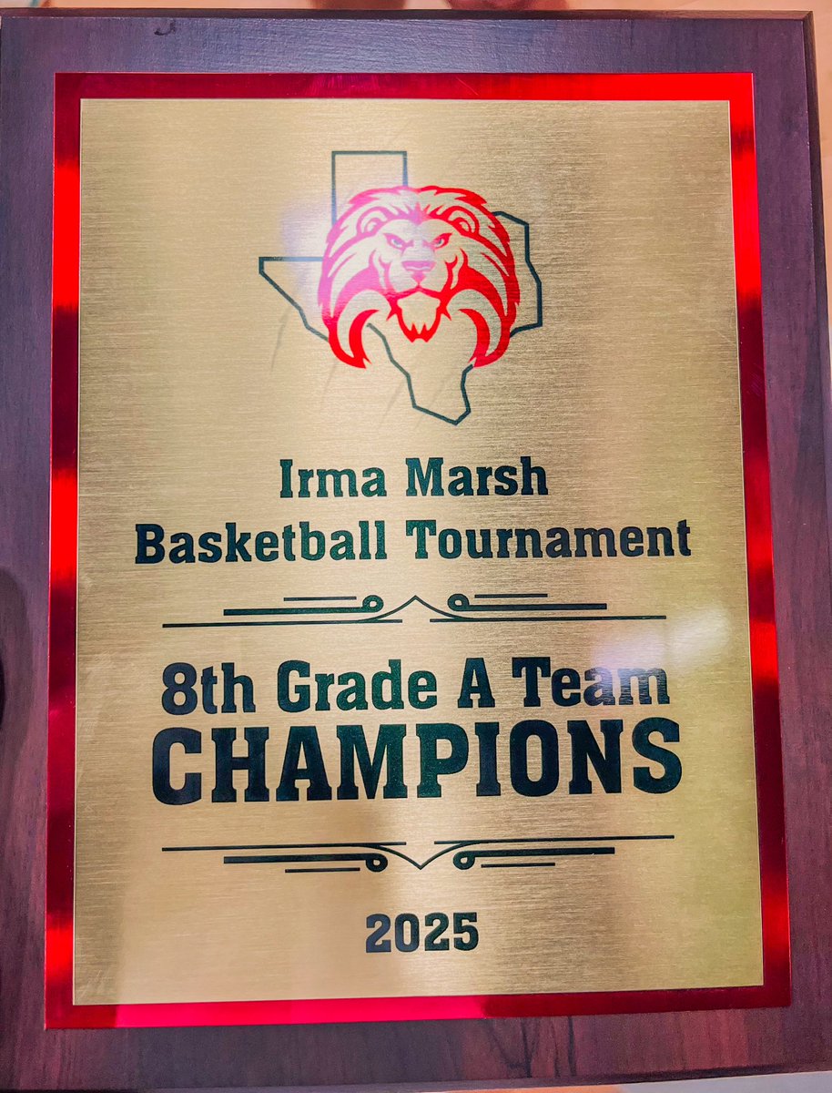 Congratulations to the 8th grade boys basketball team for winning the Irma Marsh 8th grade Basketball Tournament!🏀 
#azleathletics