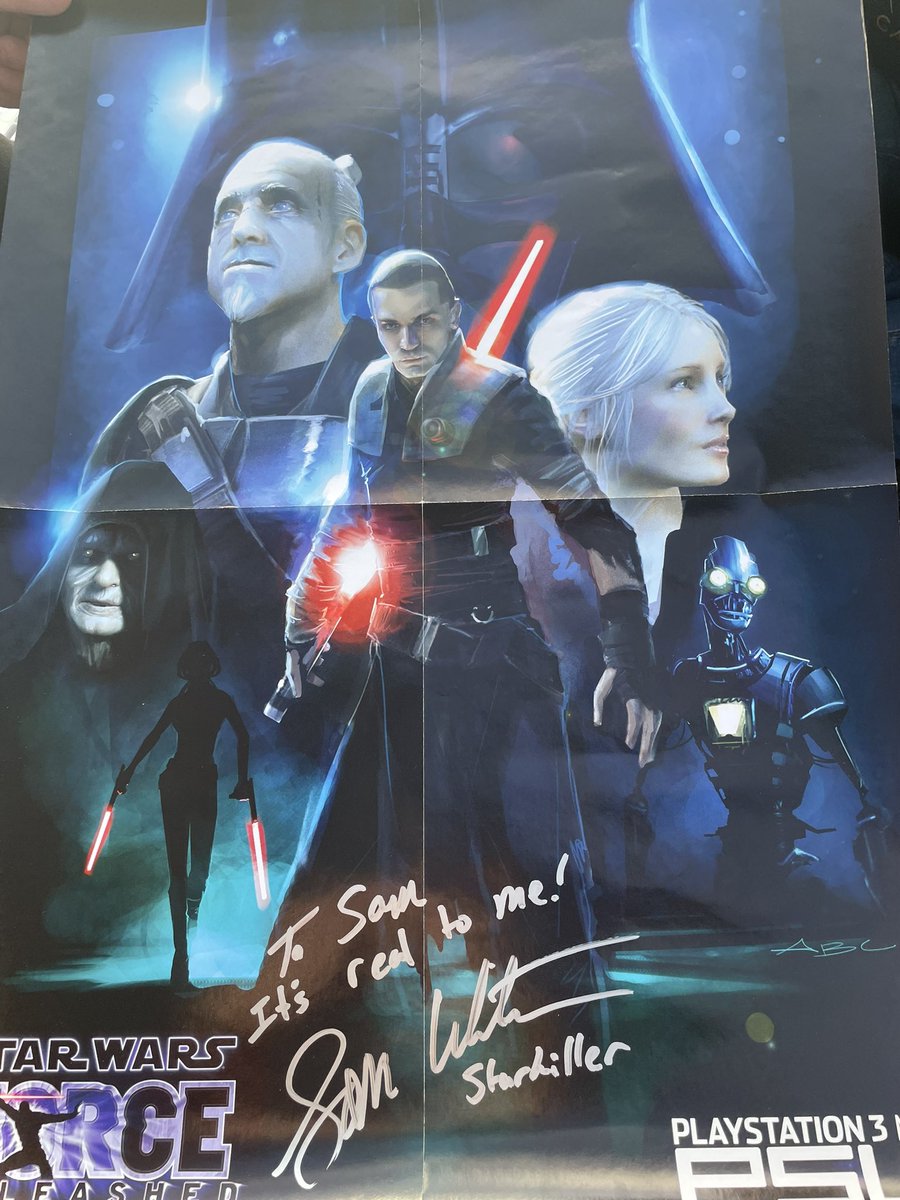 samkmcgaw's tweet photo. As a huge force unleashed fan. I can say Iโm very happy with all of this. Still my fav Star Wars ! #theforceunleashed @SamWitwer #starwarstheforceunleashed #starkiller https://t.co/sqiYjOJtap