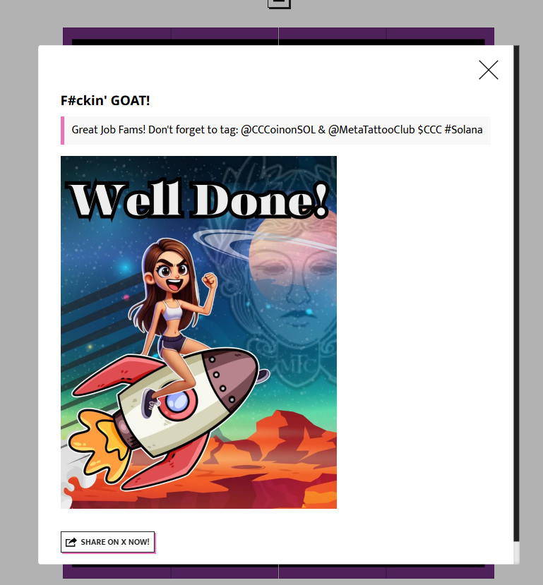 Lets go Team Guardians. I finally solved the puzzle in <a href="/MetaTattooClub/">MTC | #LGFI 🏛</a> server with this quest being sponsored by <a href="/Coins_Chick/">CC</a> <a href="/CCCoinonSOL/">CC COIN</a> #Solana