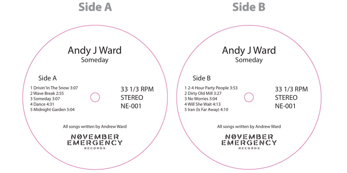 AndyJWardMusic's tweet photo. Vinyl labels ready for production. https://t.co/hDcvOvo5Vb