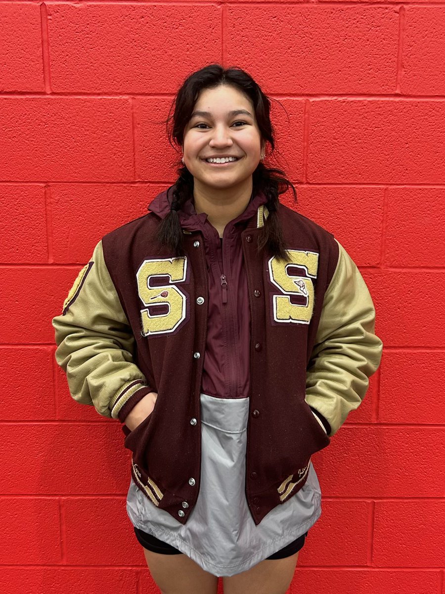 CoachHerbertSMF's tweet image. Kyra Andrews destroys her previous school record in the shot put with a throw of 35’ 3” at the SPIRE HS Invitational! #StrongerTogether