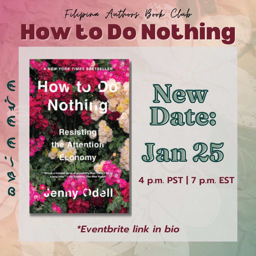 Filipina Authors Book Club (@readwith_fabc) on Twitter photo We postponed this chat to next week! Please register at the link in our bio :) We postponed this chat to next week! Please register at the link in our bio :)