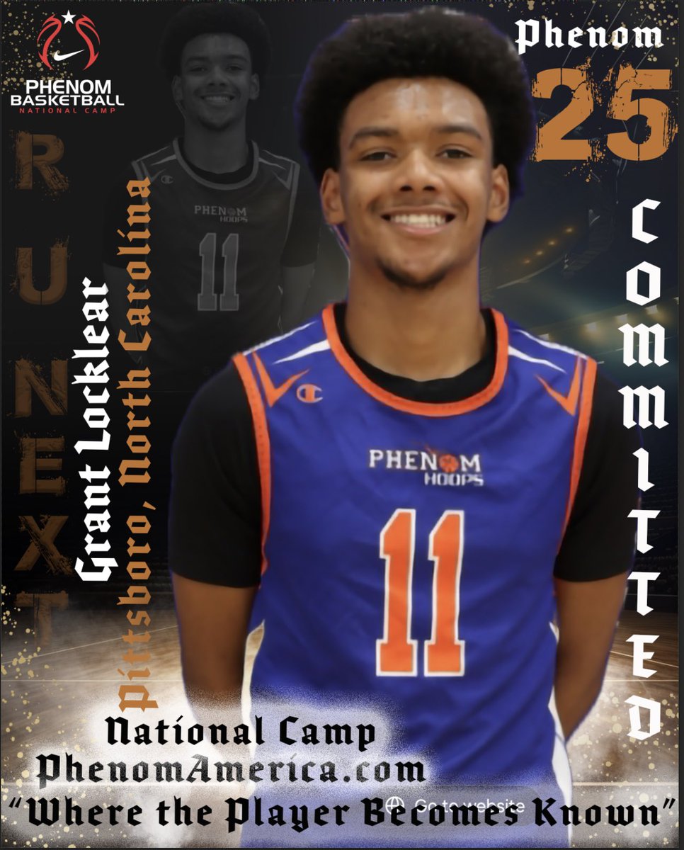 Phenom Basketball is excited to announce that Grant Locklear from Pittsboro, North Carolina will be attending the 2025 Phenom National Camp in Orange County, California
.
.
#wheretheplayerbecomesknown
#PhenomAmerica #PhenomNationalCamp #Phenom150 #jrphenomcamp #GatoradePartner
