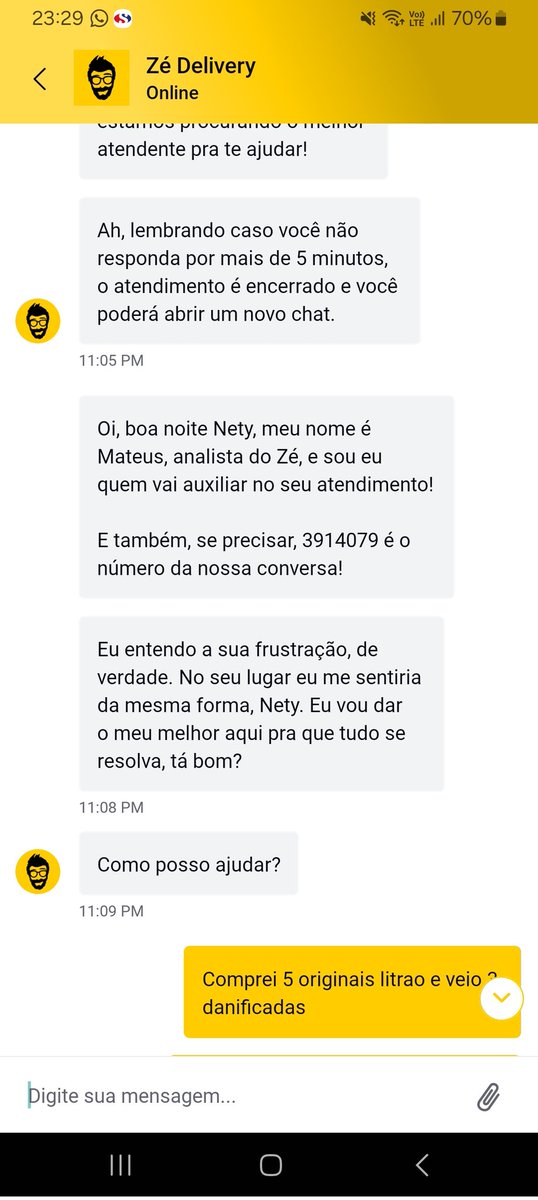 ethenaorigin's tweet photo. @ZeDelivery abri outro chat e continua a mesma coisa! https://t.co/4q2f3f4Gqc