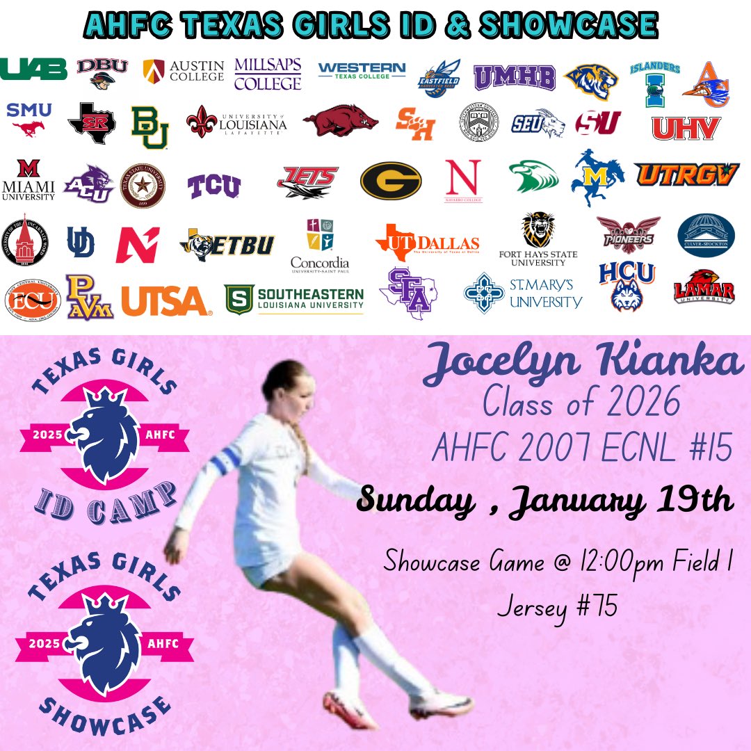 🚨UPDATE🚨
I will be playing with the <a href="/AHFC08ECNL/">Albion U18/19 ECNL (2008/2007)</a> team tomorrow @ 12PM on field 1! Looking forward to tomorrow’s game. Hope to see y’all out there! <a href="/CoachGusMota/">Gustavo Mota</a> <a href="/AhfcO7gecnl/">AHFC 07G ECNL</a> <a href="/ImYouthSoccer/">ECNL/GA/Recruiting/College Soccer</a> <a href="/CollegeSoccerID/">College Soccer ID</a> <a href="/ACU_Soccer/">ACU Soccer</a> <a href="/RaginCajunsSOC/">Louisiana Ragin' Cajuns® Soccer</a> <a href="/BearkatsSOC/">Sam Houston Soccer</a> <a href="/LionUpSoccer/">Southeastern Soccer</a>