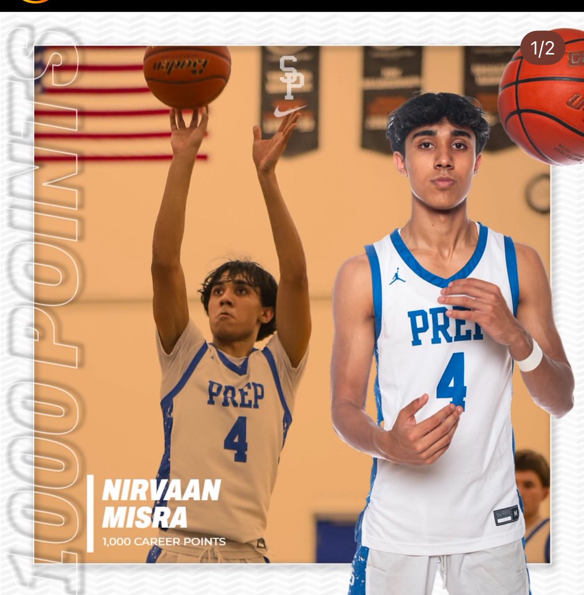 Nirvaan Misra (@nirvaanmisra) on Twitter photo Beyond grateful to finally reach 1,000 career points in high school basketball. Thankful to my teammates, coaches, and family and friends who have supported me along this journey.
#Rollprep
<a href="/ReportBrooks/">Brooks Scouting Report</a> <a href="/PrepHoopsWA/">Prep Hoops Washington</a> <a href="/seaprepsports/">Seattle Prep Sports</a> <a href="/AthleticsMetro/">Metro League Athletics</a> <a href="/HollywoodTone/">Coach Tone</a> Beyond grateful to finally reach 1,000 career points in high school basketball. Thankful to my teammates, coaches, and family and friends who have supported me along this journey.
#Rollprep
<a href="/ReportBrooks/">Brooks Scouting Report</a> <a href="/PrepHoopsWA/">Prep Hoops Washington</a> <a href="/seaprepsports/">Seattle Prep Sports</a> <a href="/AthleticsMetro/">Metro League Athletics</a> <a href="/HollywoodTone/">Coach Tone</a>