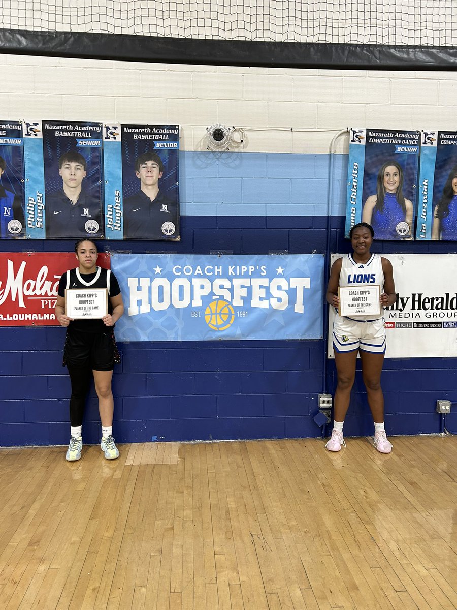Kipp Hoopsfest
Saturday Game 4 Final

St. Charles East: 62
Lions Township: 72

Players of the game: 
Corinne Reed(SCE), 24 pts
Nora Ezike(LT), 29 pts