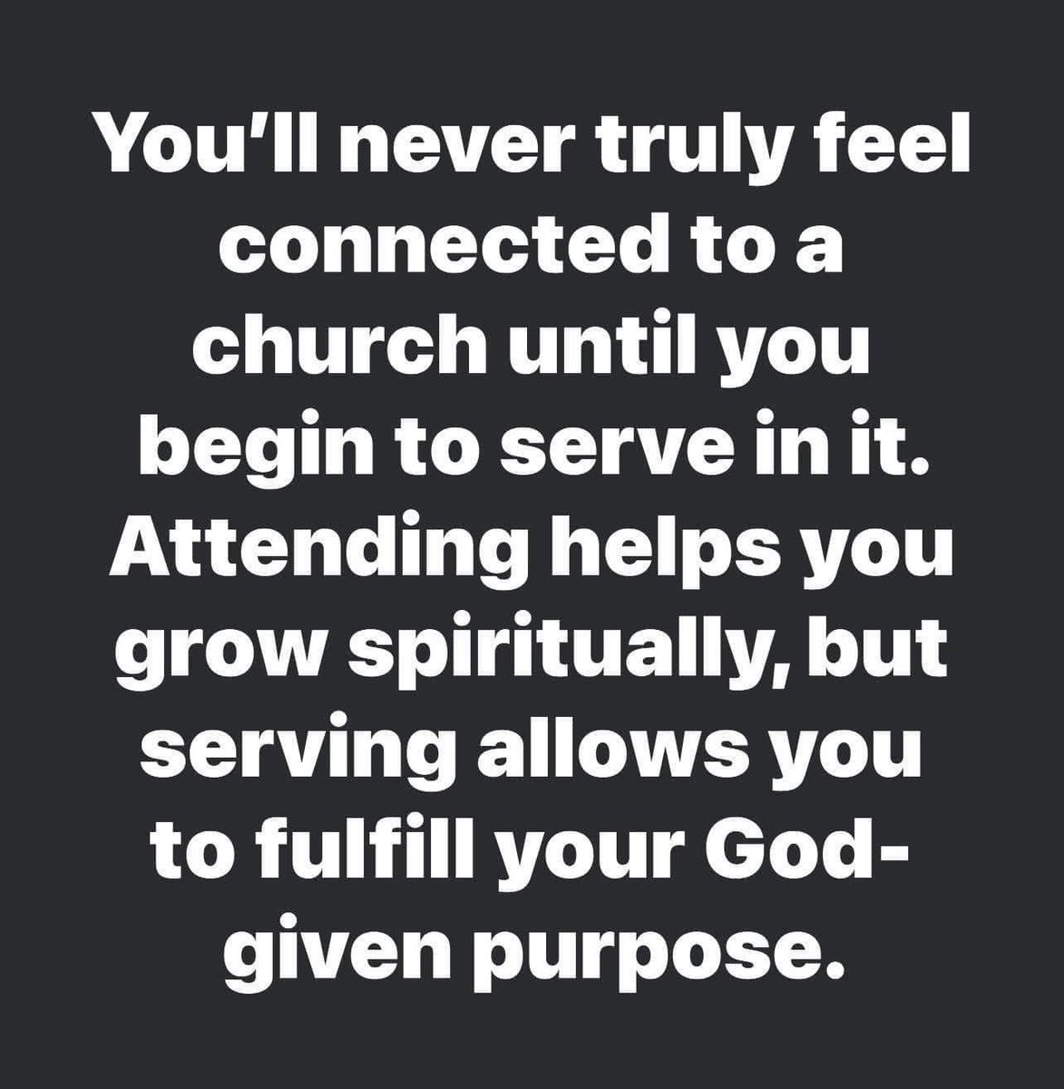 Someone shared this with me, and I had to pass it on! 

Don’t just be a passive attendee—get involved, serve, and be part of what God is doing through your church. 

Attending is great for growth, but serving connects you to your purpose and your church family. Let’s be active