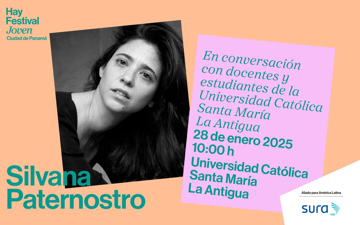 📖Un espacio único en Hay Festival Forum #Panamá para los estudiantes de <a href="/USMApanama/">USMA Panamá</a>.

Sé parte de la conversación con la periodista <a href="/SMPaternostro/">Silvana Paternostro</a>. Presenta Soledad y Compañía, una mirada muy especial a través de sus amigos a la vida de Gabriel García Márquez.

🎟️Descubre más