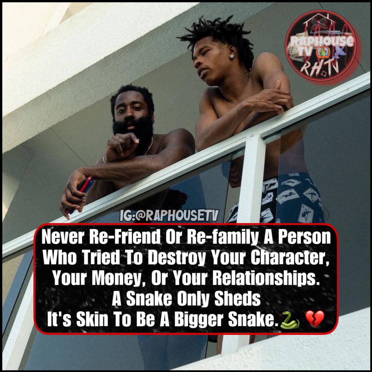 Never Re-Friend Or Re-family A Person Who Tried To Destroy Your Character, Your Money, Or Your Relationships. A Snake Only Sheds It’s Skin To Be A Bigger Snake. 🐍💔💯🗣️