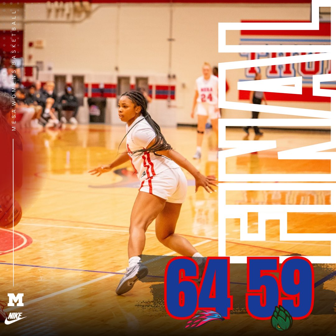 Mesa Thunderbirds Athletics (@tbird_athletics) on Twitter photo No. 8 Mesa wins a close one against Scottsdale at home today. With the win the T-Birds improve their record to 14-6 (8-0 ACCAC). Ash Hunter leads the with 19 points (5-10 from deep) Britany Kogbara grabs 12 rebounds, Kamiyah Hurd finishes with 6 assists. No. 8 Mesa wins a close one against Scottsdale at home today. With the win the T-Birds improve their record to 14-6 (8-0 ACCAC). Ash Hunter leads the with 19 points (5-10 from deep) Britany Kogbara grabs 12 rebounds, Kamiyah Hurd finishes with 6 assists.