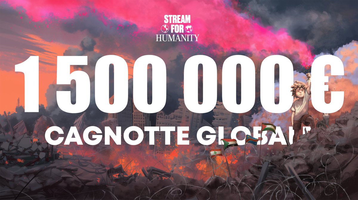 1,5M DANS LA CAGNOTTE GLOBALE, TOUT SIMPLEMENT LÉGENDAIRE ENCORE UNE FOIS ! 

IL FAUT RIEN LACHER POUR LA BONNE CAUSE, C'EST PAS FINI ! 😎

#StreamForHumanity 🇵🇸🇨🇩🇸🇩🇱🇧