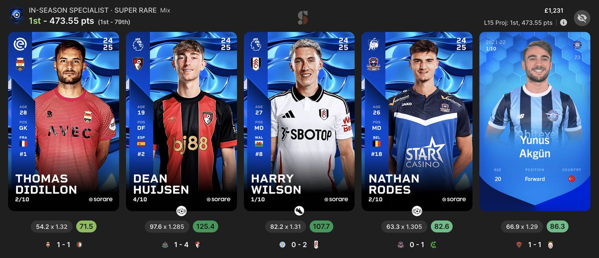 HarryTradesYT's tweet image. Love a specialist comp on #sorare 🤞