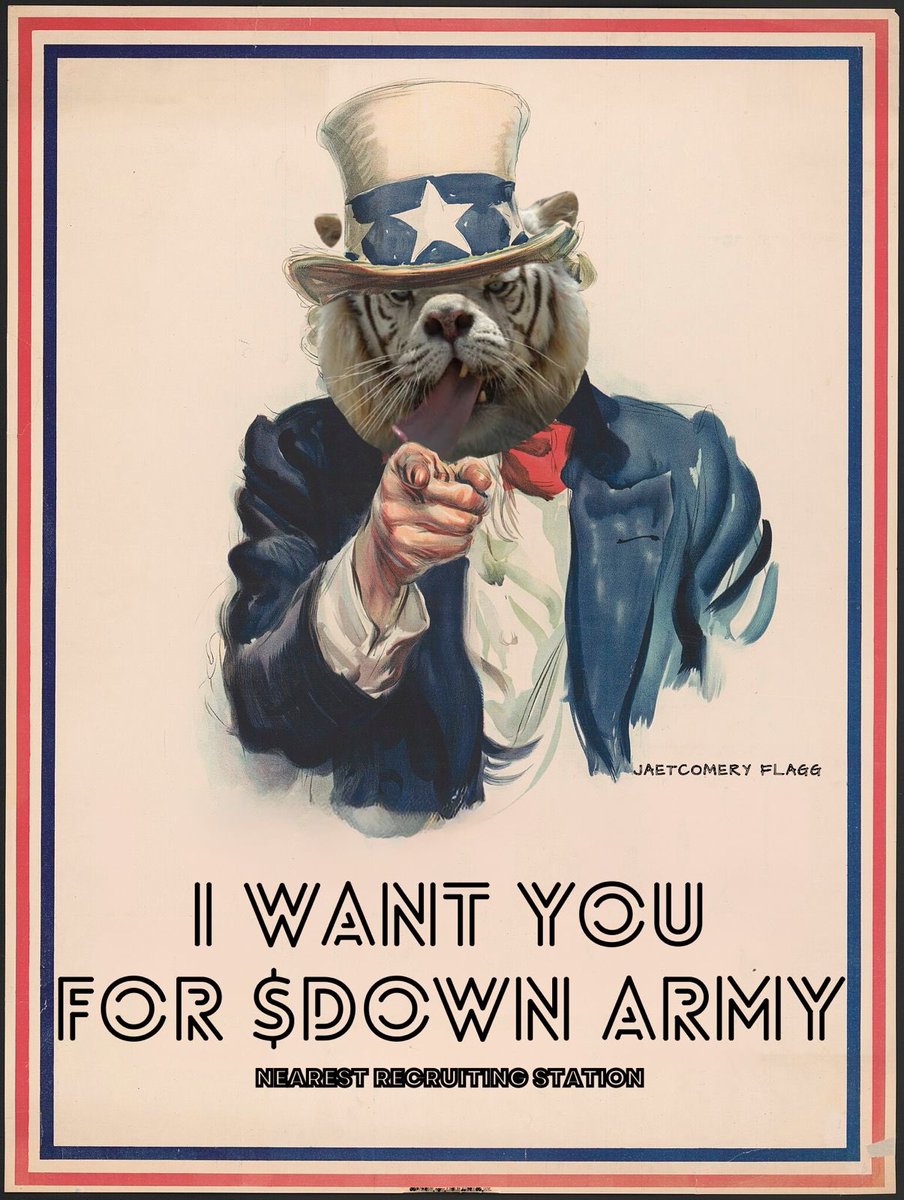 Kenny and the $DOWN army are always recruiting ✅

Join the $DOWN army and become a part of history!! 🤩

HUGE burn event coming and much more… 🔥🔥🔥🔥🔥🔥🔥🔥
