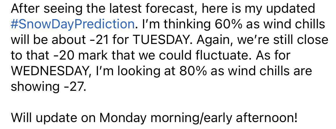 Here’s the #SnowDayPrediction many are asking for due to the deep freeze next week!