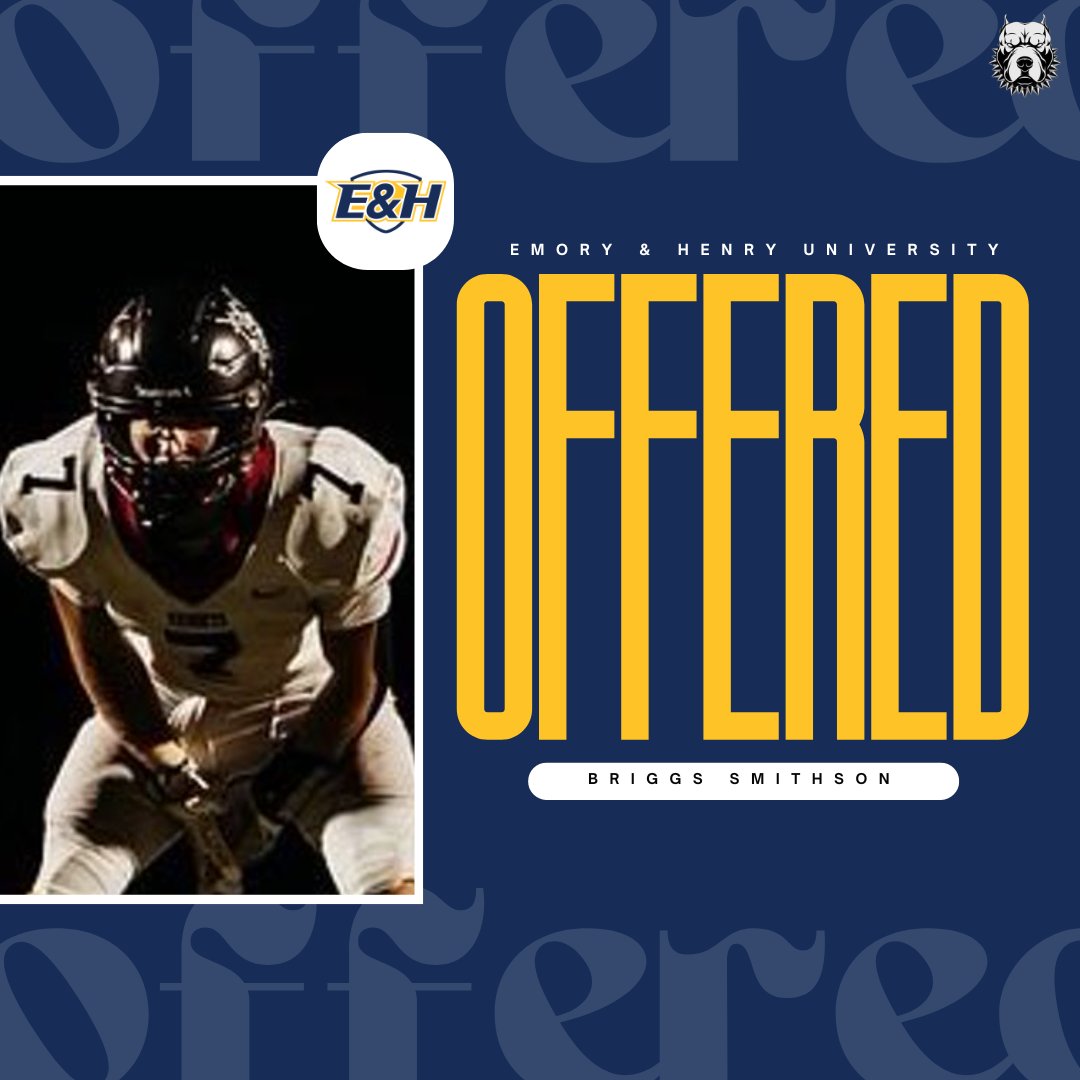 Congrats to <a href="/BriggsSmit/">Briggs Smithson</a> on his offer from <a href="/EmoryHenry_FB/">E&H Football</a>!!

#DAWGSZN