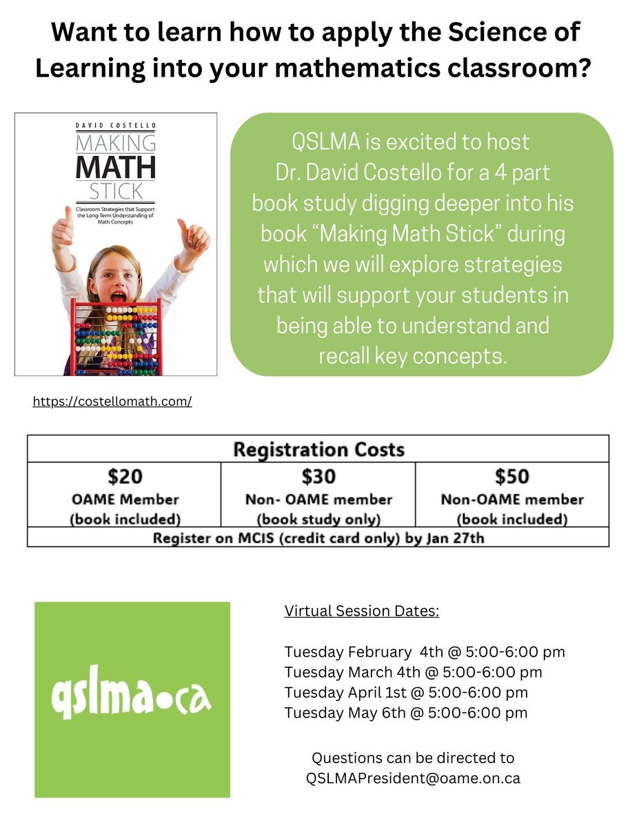 Excited to announce an amazing PD opportunity with <a href="/dr_costello/">Dr David Costello</a>