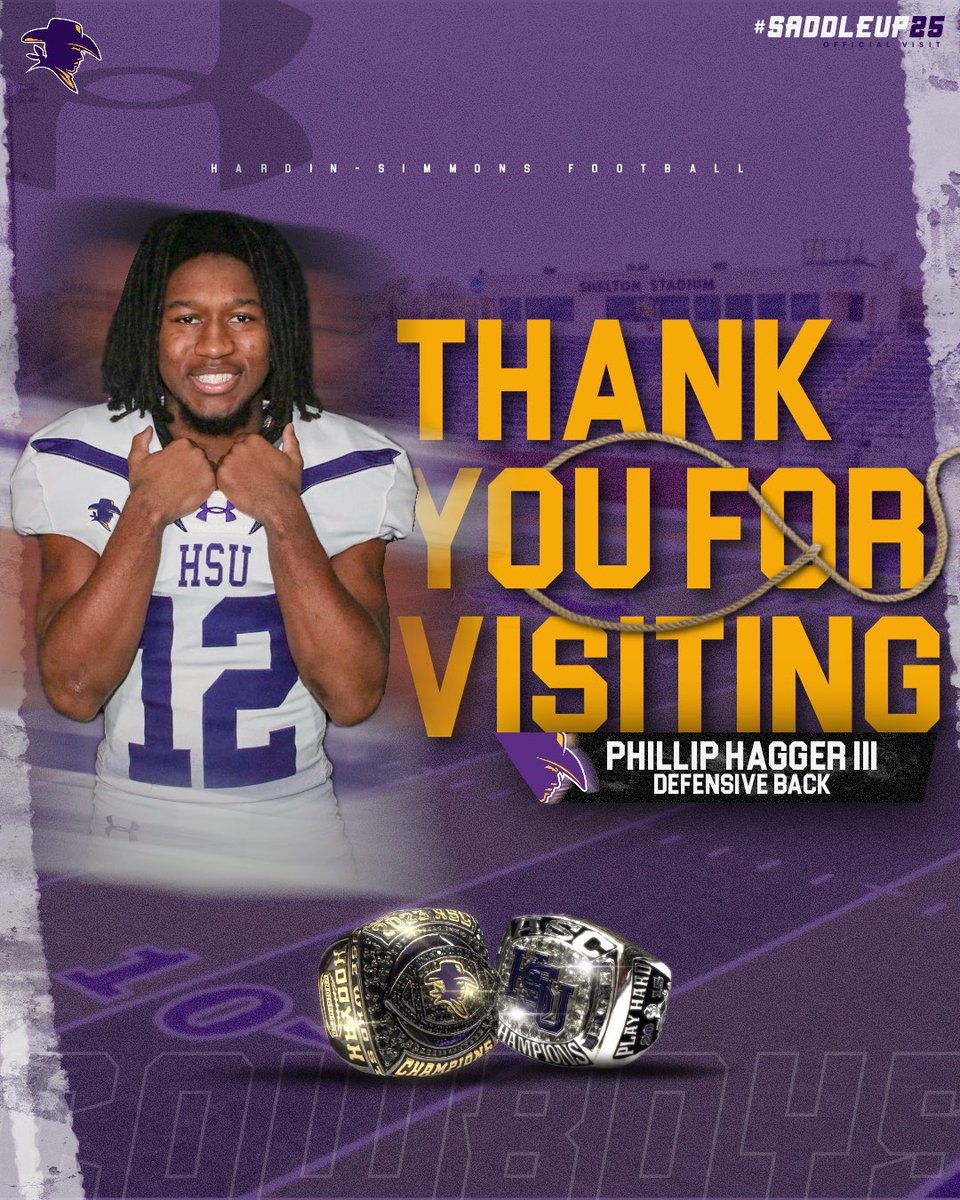 Phillip Hagger III (@p3thedb) on Twitter photo Had a great visit and conversation with <a href="/CoachFloydHSU/">Logan Dwaine Floyd HSU</a> <a href="/CoachDL_Niles/">Thomas Niles</a> <a href="/CoachCraigNeece/">Craig Neece</a>. Thank you for the opportunity to come visit the campus.
#HOOYAH <a href="/coachbrown_D/">Coach Brown</a> <a href="/RecruitingCSHS/">Recruiting Cy Springs Football</a> <a href="/CSHSPanthersFB/">Cypress Springs Football</a> <a href="/dctf/">Dave Campbell's Texas Football — TexasFootball.com</a> <a href="/VarsityWires/">Varsity Wires</a> <a href="/TXHSFB/">txhsfb(Tony Blalock)</a> <a href="/TXTopTalent/">TX TOP TALENT</a> Had a great visit and conversation with <a href="/CoachFloydHSU/">Logan Dwaine Floyd HSU</a> <a href="/CoachDL_Niles/">Thomas Niles</a> <a href="/CoachCraigNeece/">Craig Neece</a>. Thank you for the opportunity to come visit the campus.
#HOOYAH <a href="/coachbrown_D/">Coach Brown</a> <a href="/RecruitingCSHS/">Recruiting Cy Springs Football</a> <a href="/CSHSPanthersFB/">Cypress Springs Football</a> <a href="/dctf/">Dave Campbell's Texas Football — TexasFootball.com</a> <a href="/VarsityWires/">Varsity Wires</a> <a href="/TXHSFB/">txhsfb(Tony Blalock)</a> <a href="/TXTopTalent/">TX TOP TALENT</a>