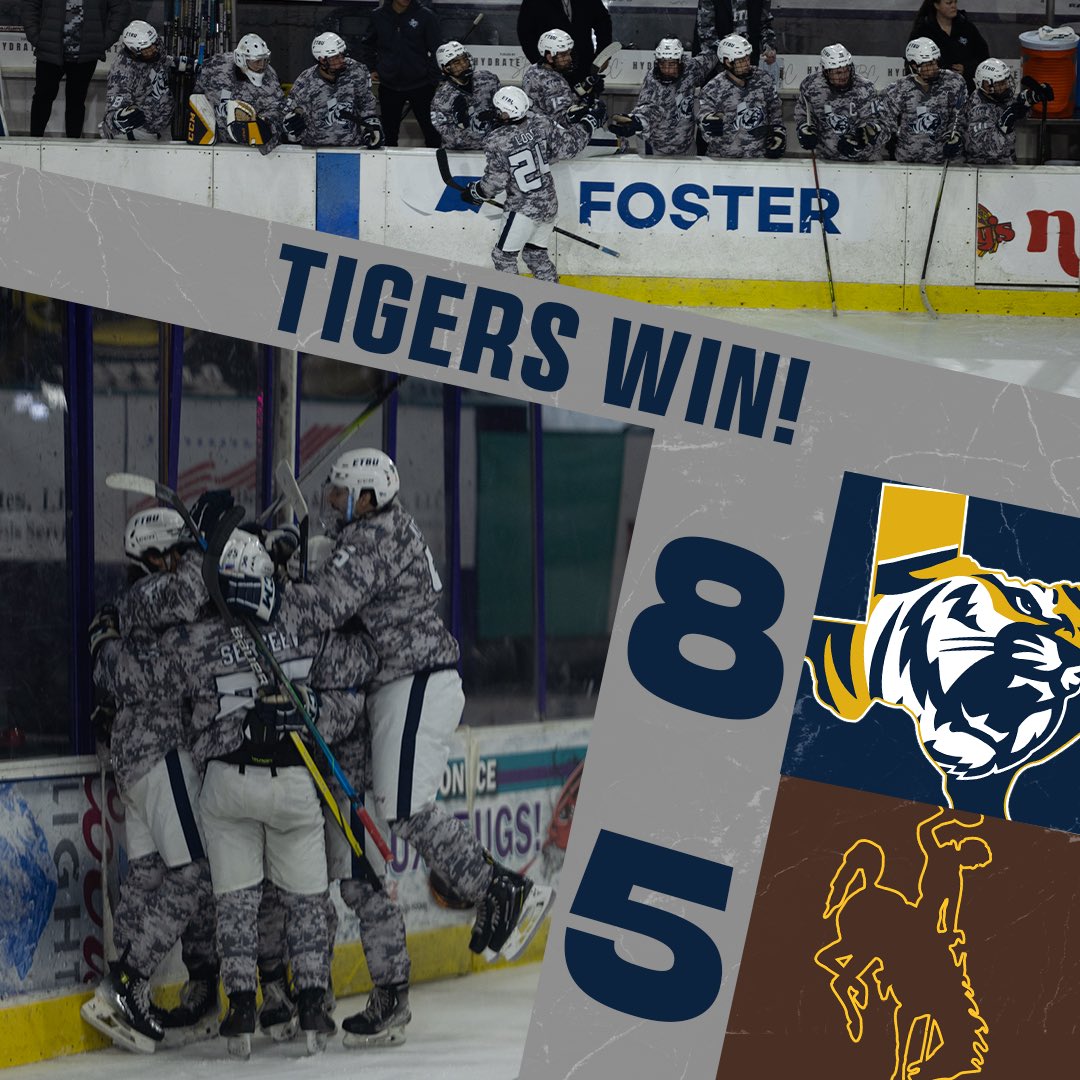 ETBU_Hockey's tweet image. You silly, cowboys are from Texas 🤠👢

#TexasTigers #feartheroar🐅 #TCHC