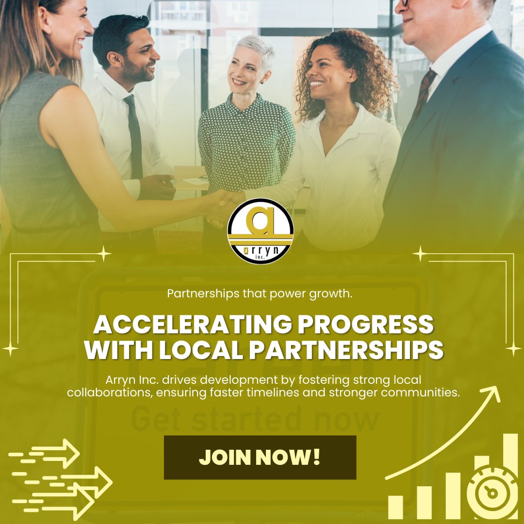 arryninc's tweet image. Local partnerships streamline the development process, resulting in 25% faster completion times.

See how Arryn Inc. collaborates to expedite our projects! arryninc.com

#localpartnerships #FasterDevelopment #StreamlinedProcesses #CommunityCollaboration