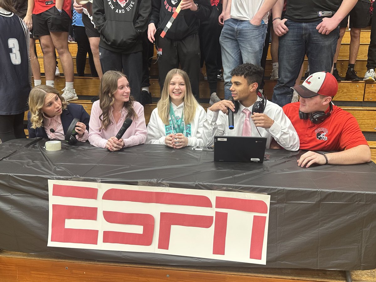 ESPN showed up to interview our state finalist tonight 😉😂