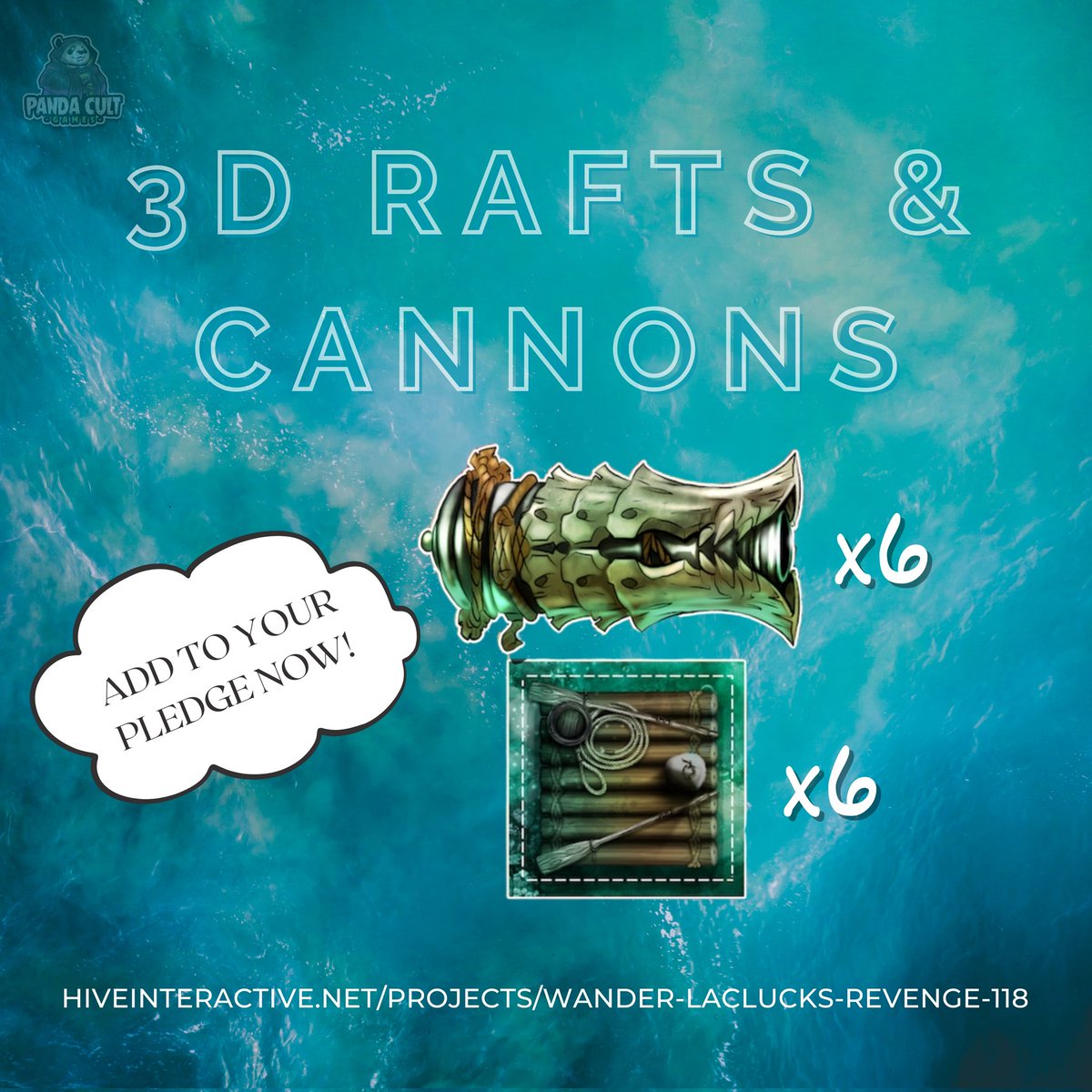 🛶 These super cool rafts can move players and their allies quickly and safely across water spaces. The cannons can be used to create an area of effect that can hit multiple enemies at once, open objective walls, and even travel long distances! 

hiveinteractive.net/projects/wande…