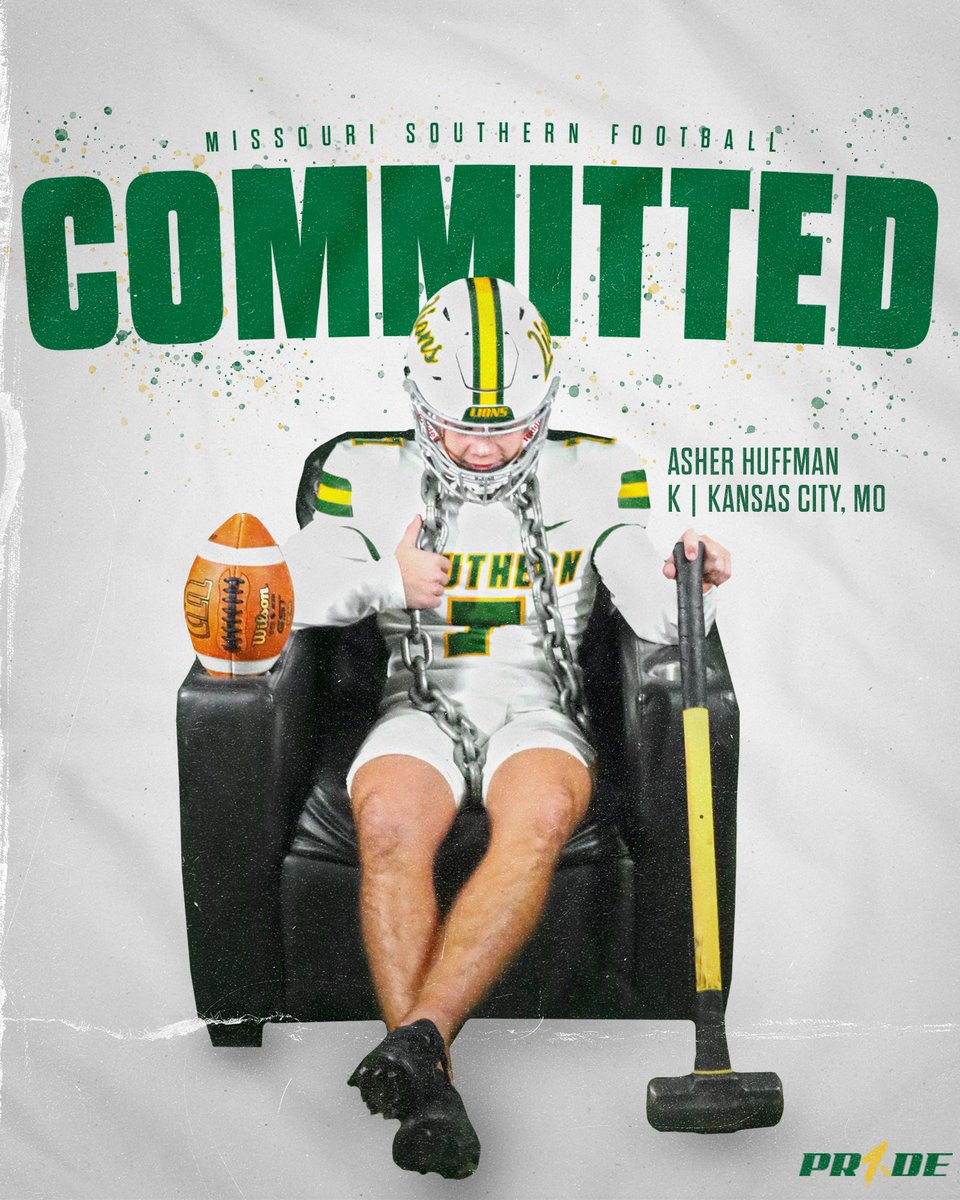 Asher Huffman 4.5 ⭐️ (@asherhuffman07) on Twitter photo #AGTG I am thrilled to announce my commitment to Missouri Southern State University to continue my football career. I am incredibly grateful for this opportunity and excited to join the Lions family. Thank you to everyone who has stuck with me through this journey!
<a href="/DGray06Jr/">Derek Gray Jr</a> #AGTG I am thrilled to announce my commitment to Missouri Southern State University to continue my football career. I am incredibly grateful for this opportunity and excited to join the Lions family. Thank you to everyone who has stuck with me through this journey!
<a href="/DGray06Jr/">Derek Gray Jr</a>