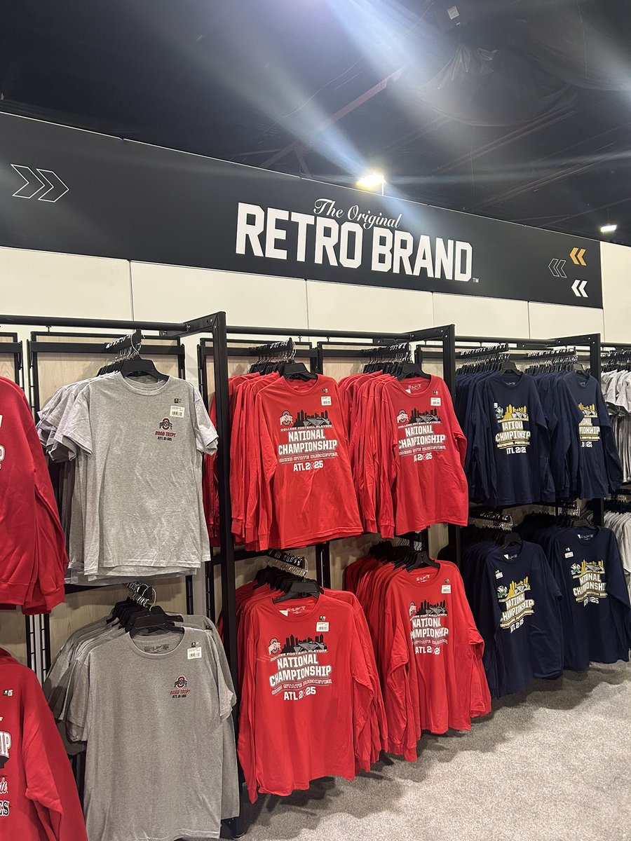 Setup in Atlanta and ready for the Championship Game. #legends #nationalchampionship #retrobrand