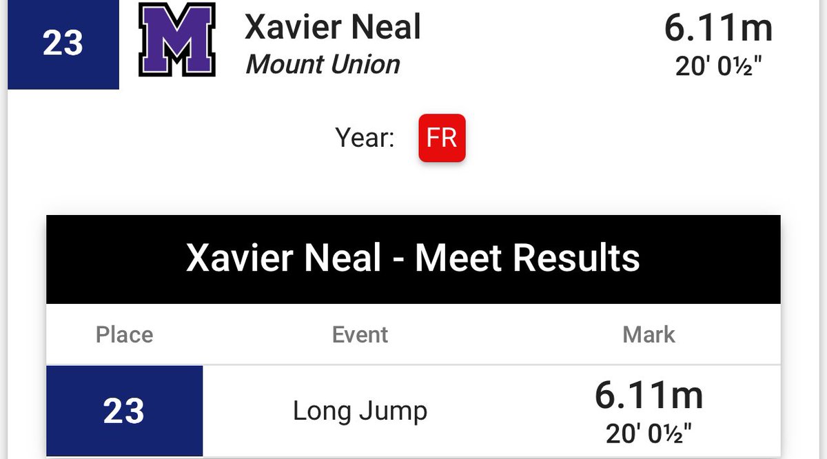 Xaviernea1's tweet image. First collegiate meet.💯 Not my real event and hardly any practice. Just thankful and blessed to be here.🙏🏾