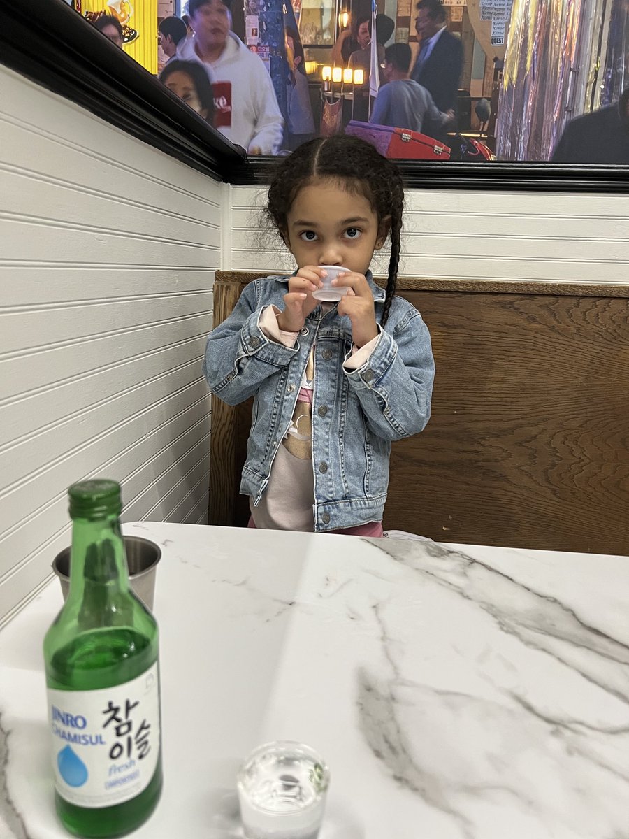 RealPaulNeusch's tweet photo. Her first time having soju! https://t.co/rIjLsj9fqY