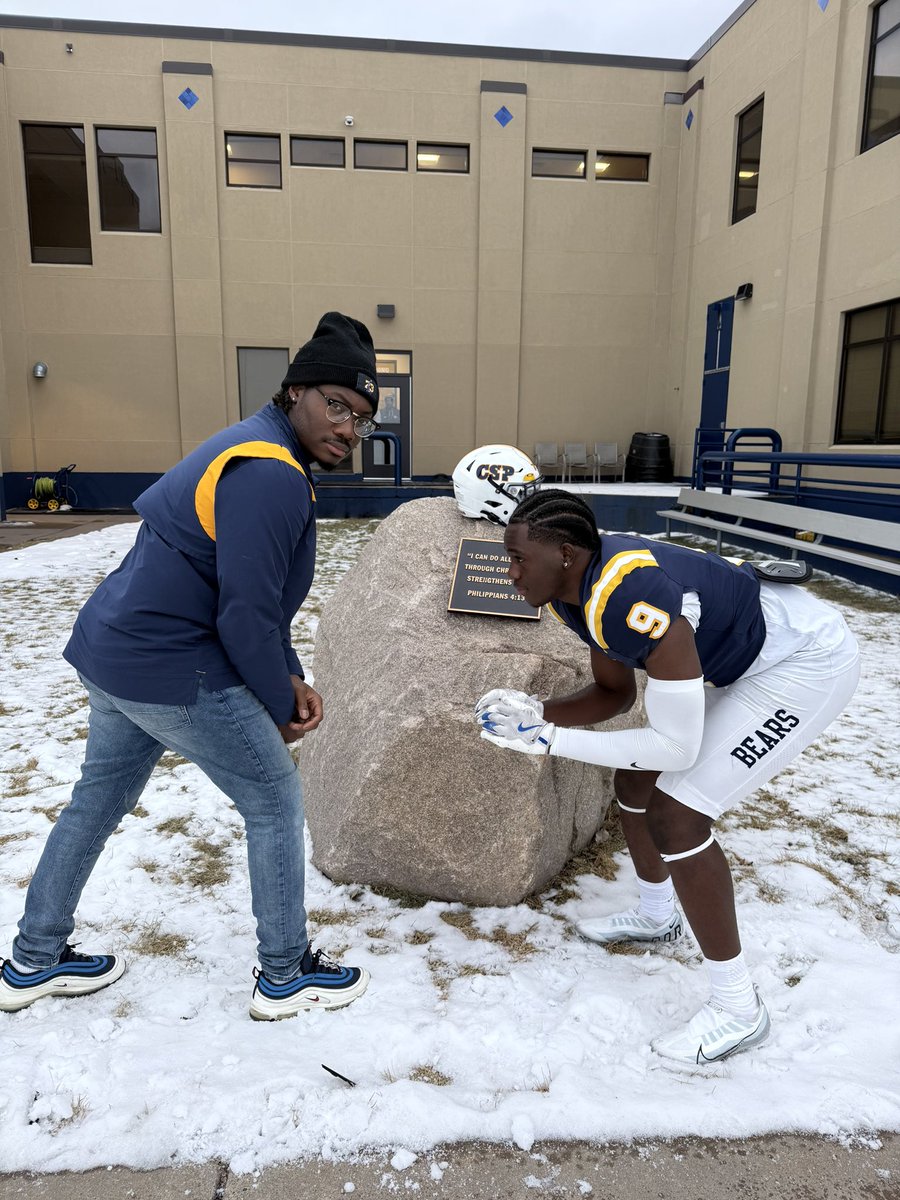 Had a great time at <a href="/CSPBearsFB/">CSP Golden Bears Football</a> on my official visit. Thank you to all the staff for having me out and showing love. I enjoyed my time!!!