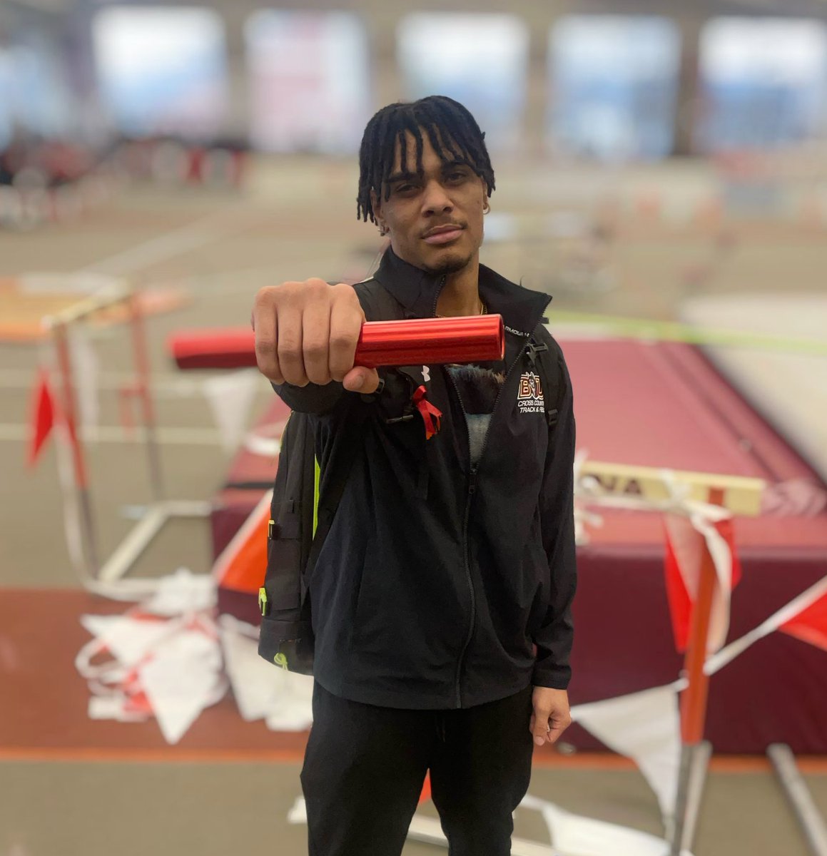 School record alert!! Freshman Chris Brittingham broke a 13-year old record in the 60m dash, running 7.00! The Huskies took home 9 event wins and 1 new PSAC auto qualification from Aria Messner in the long jump. Bloomsburg swept the top 3 finishes in both the women’s LJ and mile.