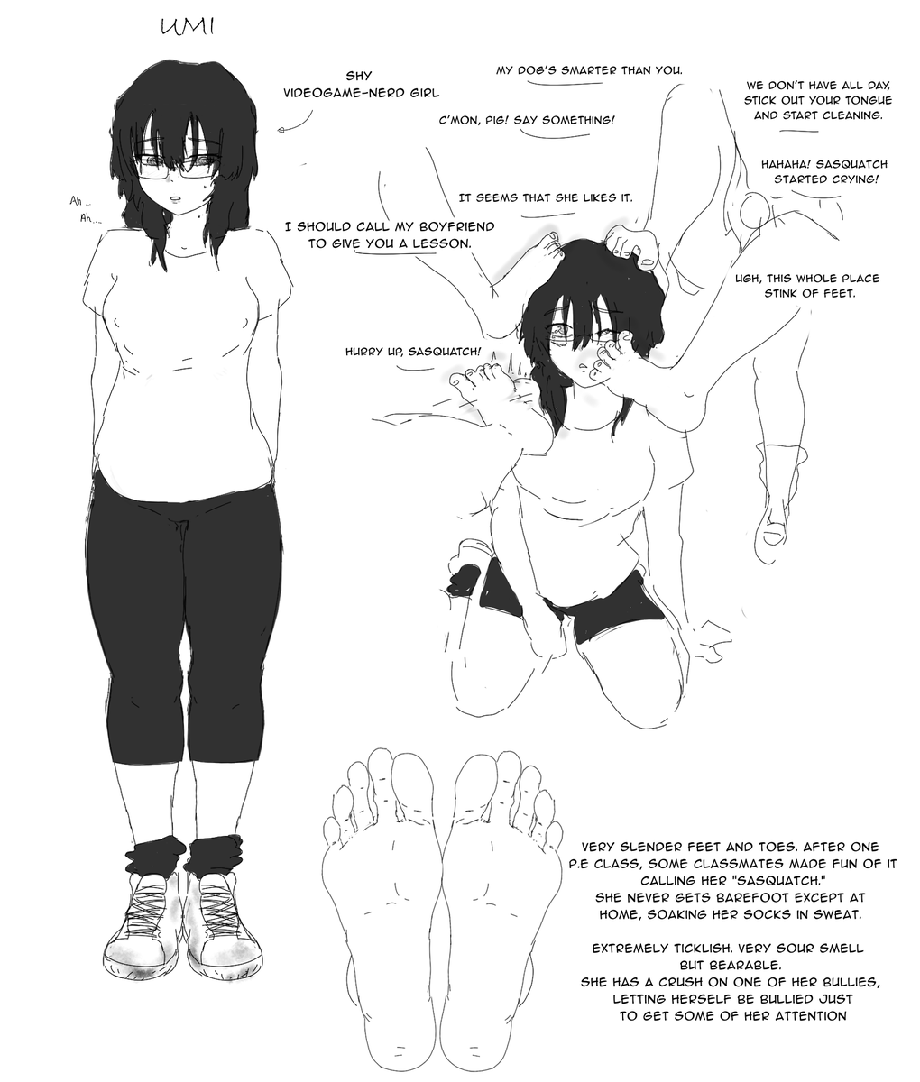 PancitoHalf's tweet photo. I was bored so I designed this gloomy girl. Here are some sketches of this perv, hope you enjoy!
#oc #bdsm #feet #gyaru #leia https://t.co/fvP8ZsOAIX