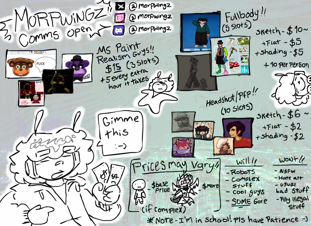morpwingz's tweet image. C0MMS OPEN BRAH!!
limited slots!! need money quick,,
pls rt and stuff ect ect
ko-fi.com/morpwingz/comm…