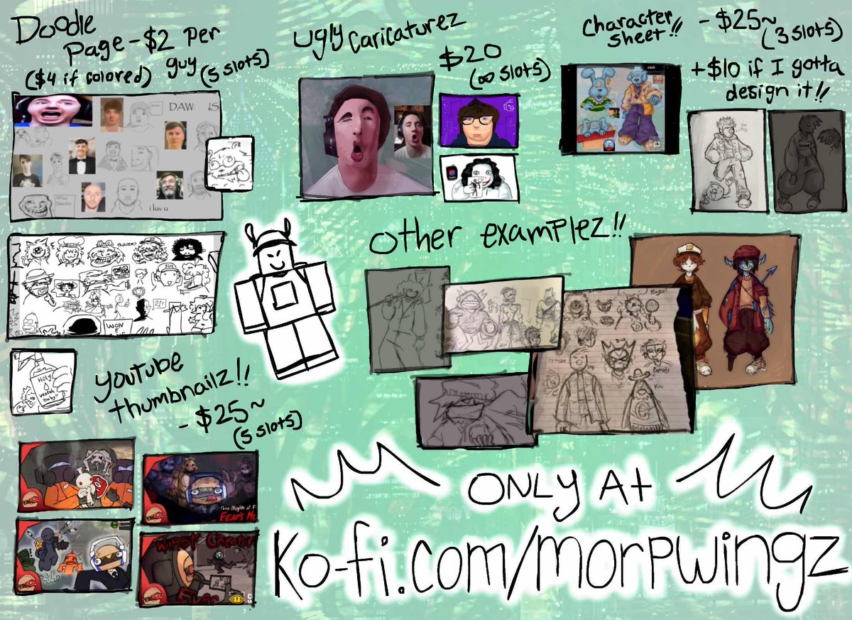 morpwingz's tweet image. C0MMS OPEN BRAH!!
limited slots!! need money quick,,
pls rt and stuff ect ect
ko-fi.com/morpwingz/comm…