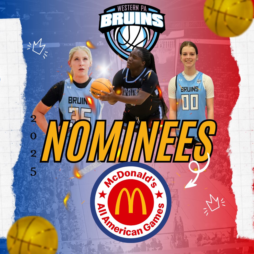 WPABruinsAAU (@wpabruinsaau) on Twitter photo Congratulations to our 2025 McDonaldβs All American Nominees! <a href="/_lalawoods/">lala woods</a> <a href="/LaykeF/">Layke Fields</a> & <a href="/nataliewetzel14/">Natalie Wetzel</a> #BruinsNation πππ Congratulations to our 2025 McDonaldβs All American Nominees! <a href="/_lalawoods/">lala woods</a> <a href="/LaykeF/">Layke Fields</a> & <a href="/nataliewetzel14/">Natalie Wetzel</a> #BruinsNation πππ