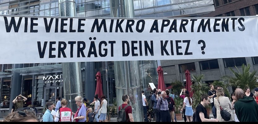 Luxury Apartments, Served Apartments, Mikro Apartments - ‘Wohnen auf Zeit’ ist ein Hotelgewerbe, aber kein Wohnungsbau! Sowas gehört nicht in ein Milieuschutzgebiet.