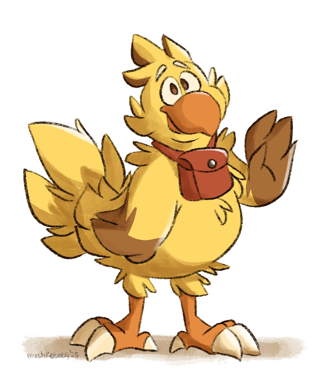 mushketeery's tweet image. What if I were a... chocobo...? 🐥