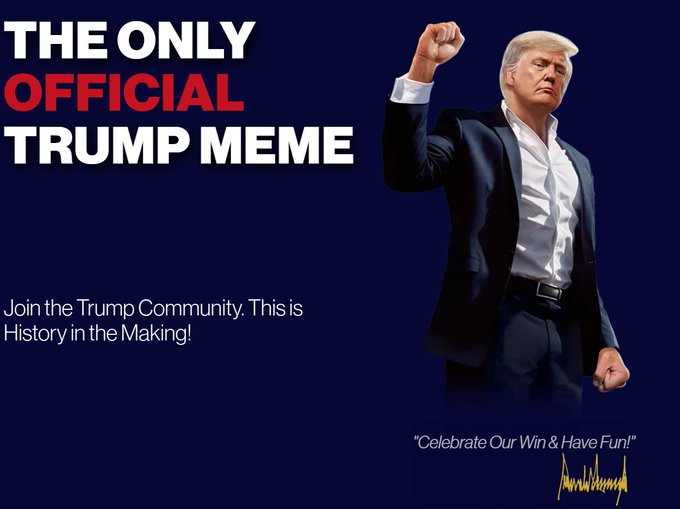 - Muestra un crecimiento sumamente exagerado en plazos tan cortos.

- Está inspirada a como ya saben en Donald Trump.

- La frase "FIGHT FIGHT FIGHT" se ha vuelto tendencia.

- MC: 28B
- CA: 6p6xgHyF7AeE6TZkSmFsko444wqoP15icUSqi2jfGiPN