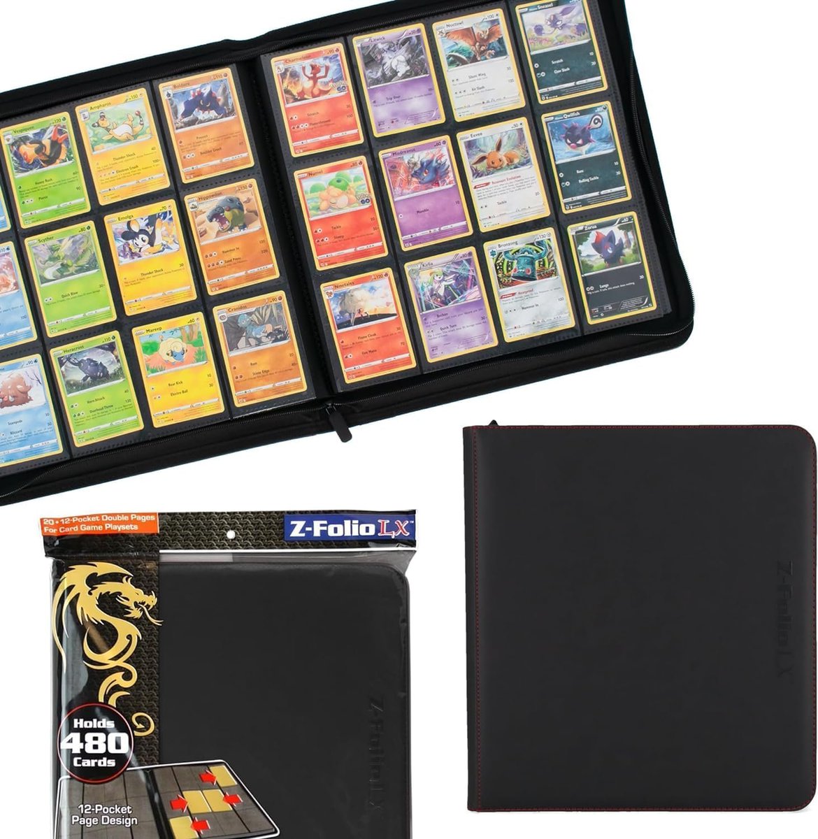 12 pocket card binder Vault X: 12-Pocket Exo-Tec Zip Binder SV6 main image 0