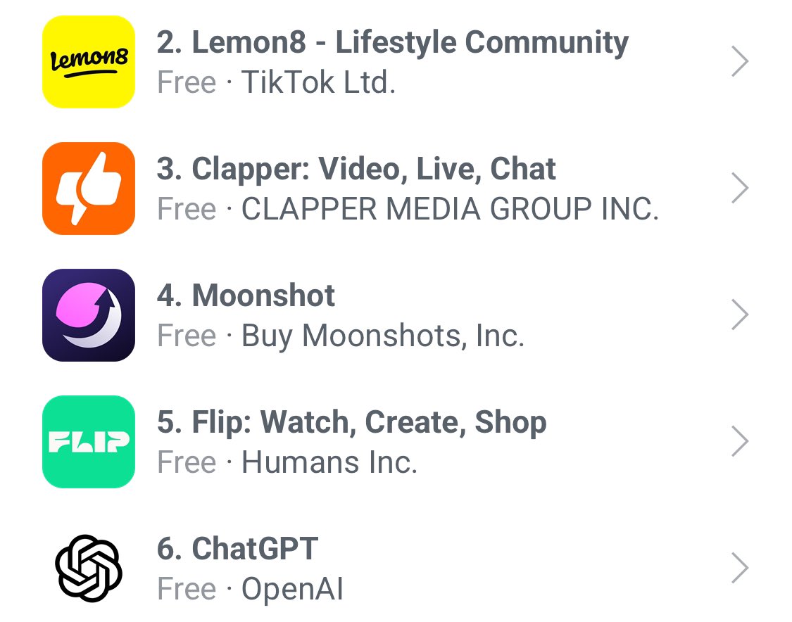 BREAKING: MEMECOIN TRADING APP @moonshot FLIPS @ChatGPTapp IN IOS @AppStore  RANKING IN THE U.S.