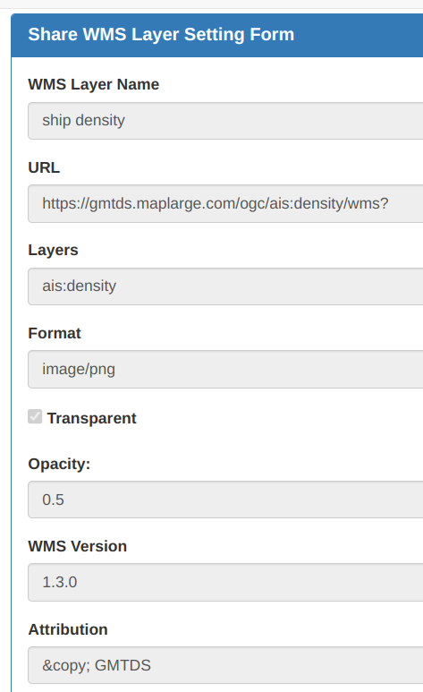 I'm exploring  the wonderful world of 3rd party WMS (Web Map Service) layers
Here is a Shipping density map service layered on our glider piloting overview in SFMC
the mapping service is provided by Marine Traffic
at 
gmtds.maplarge.com/ogc/ais:densit…?
layer: ais:density