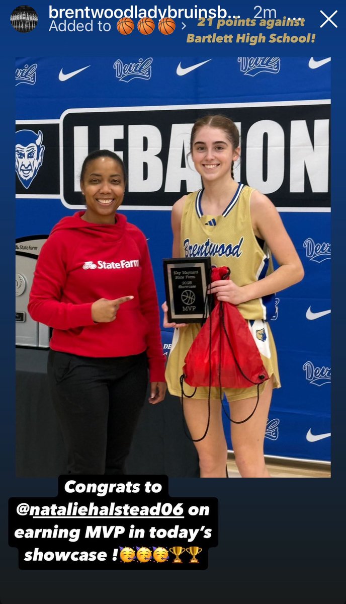 So proud of the <a href="/wcsBHSLdyBruins/">Brentwood Lady Bruins</a> team today and my girl <a href="/NatHalstead06/">Natalie Halstead</a>. Amazing team effort to beat such a solid opponent. Love you, Natalie!