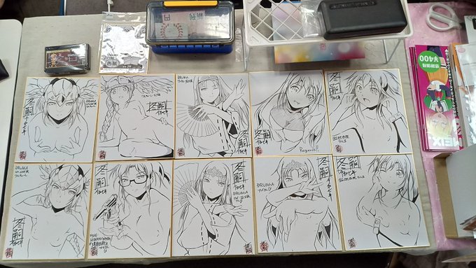 #美少女パラダイス6サークル冬宮・冬嗣、設営完了いたしました。ファミコン版ドルアーガの塔のカセットが目印です。∠(`・ω・') 