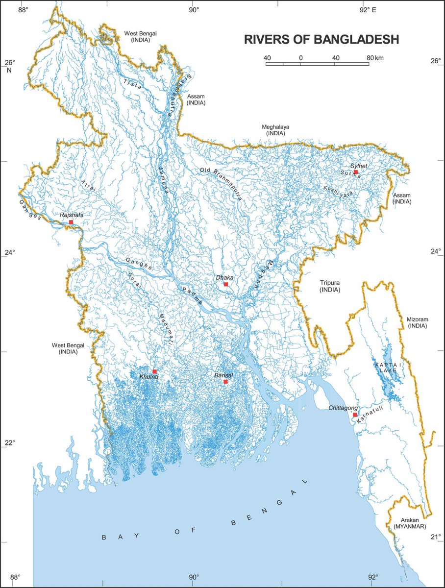 No, this is not Google Street View of Bangladesh.

It’s a map of its rivers.