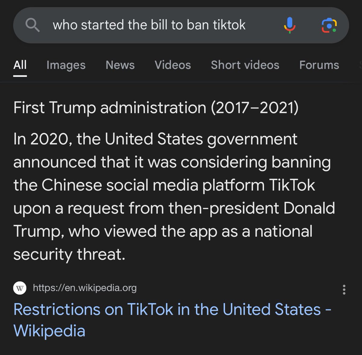 Sham_ctrl's tweet image. “Trump will unban tiktok he make america great again” HES THE ONE WHO WHO GOT IT BANNED. 
this man has literally played in america face from being a felon to taking away freedom of speech to get it back. Suspicious no??